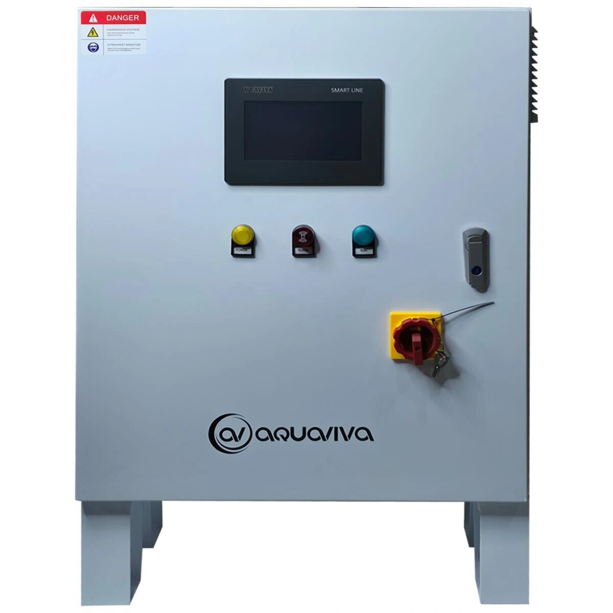 Уф установка AquaViva AVMUV 475 , до 475м3, DN300, 3*3КВт Автоочист, UV дат. , t дат.,сенс.дисп