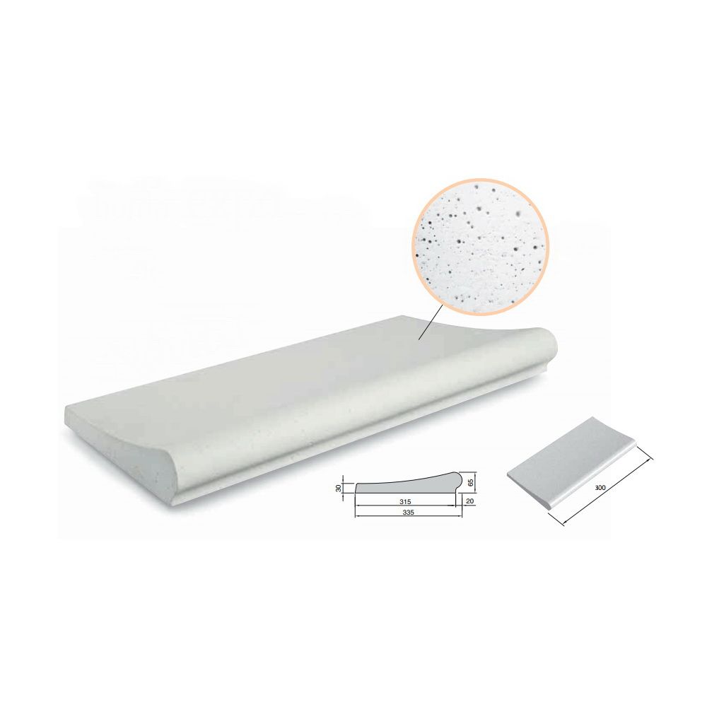 Копинговый камень Carobbio Standard 30x31.5 см песочный, гладкий