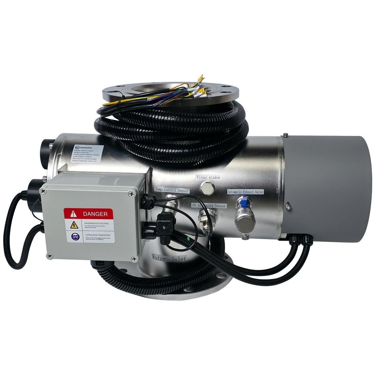 Уф установка AquaViva AVMUV  85, до 85м3, DN150, 2КВт Автоочист, UV дат. , t дат.,сенс.дисп