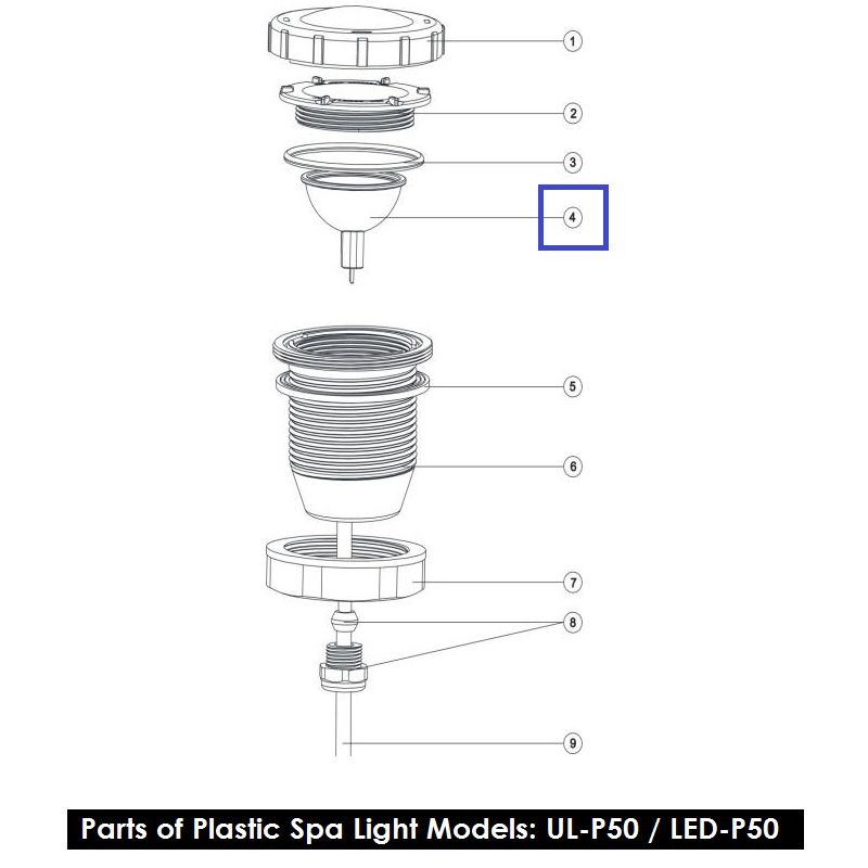 Лампа запасная 04011016 цветная для Aquaviva LED-P50