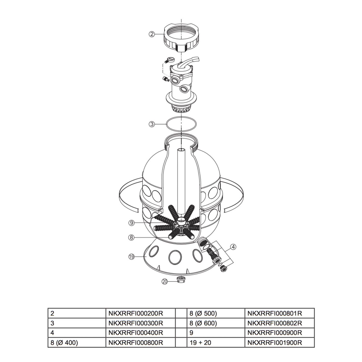 Фильтр Hayward PRO S160TIE (6 м3/ч, D400)